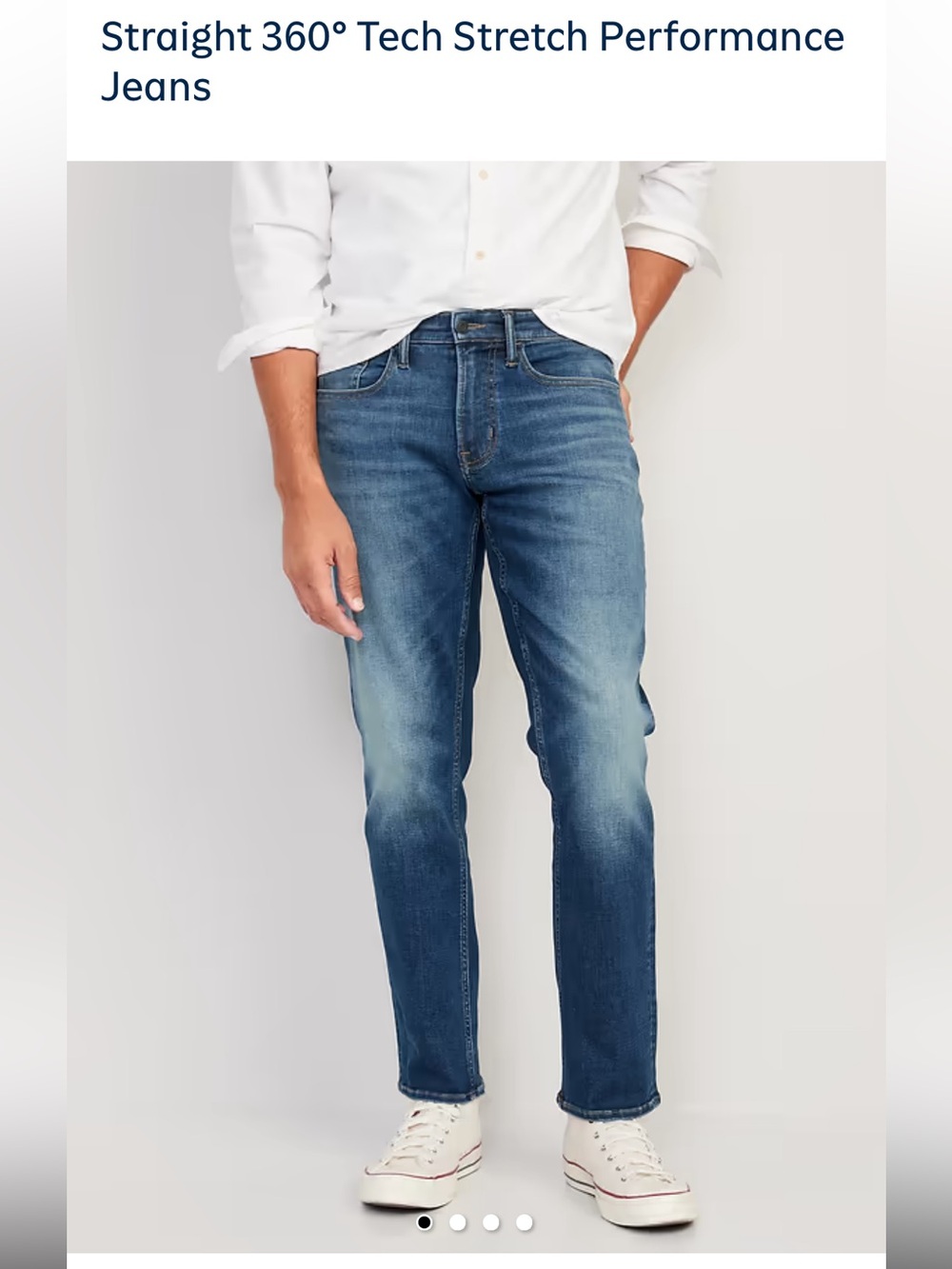 Old Navy Men's 360 Stretch Straight Jeans in Medium Blue Wash (2 pr)